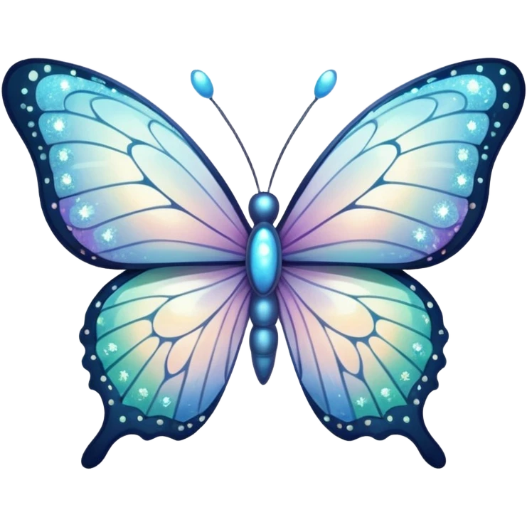 white sparkly butterfly emoji