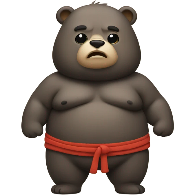 Bear in sumo outfit emoji