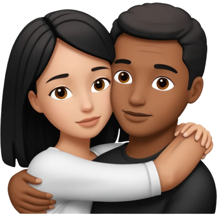 Black and white style couple emoji
