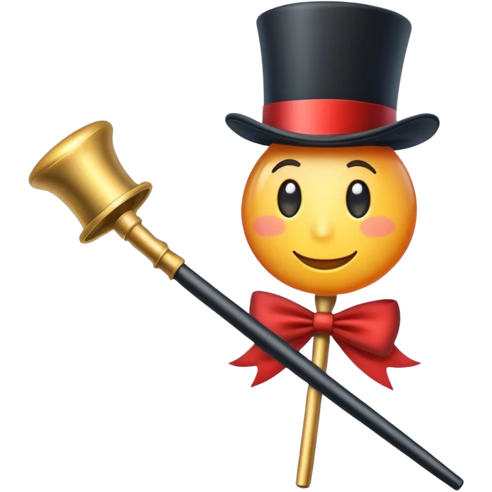 magic wand and top hat emoji