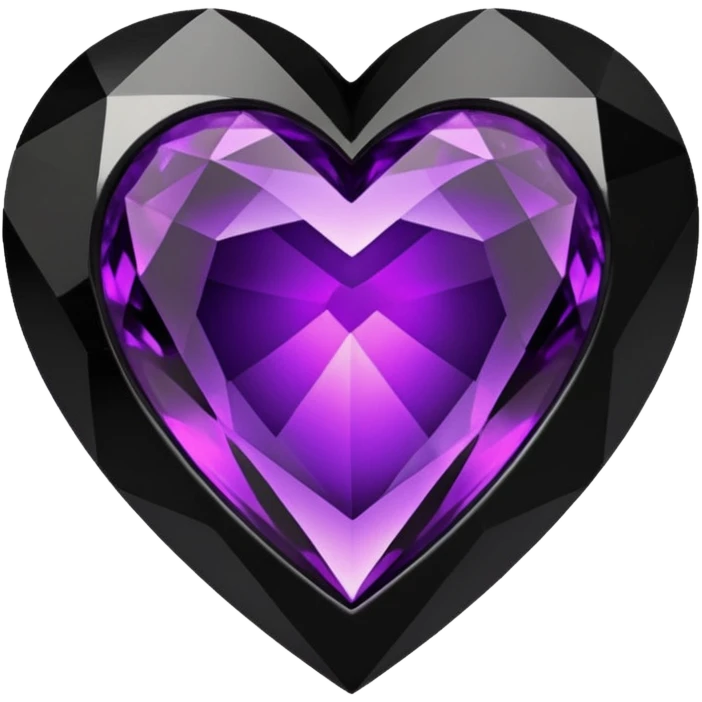 heart with purple gothic black crystal emoji