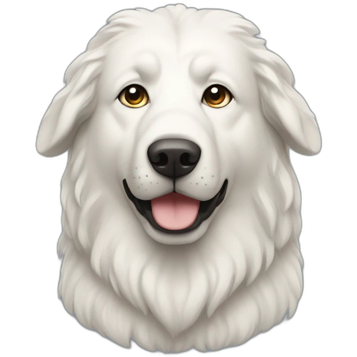 White Caucasian Shepherd god emoji