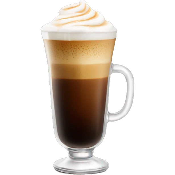 Espresso ice coffee with light ice and sweet cold foam on top  emoji