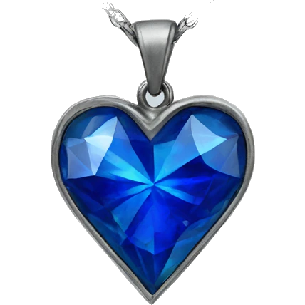 blue heart pendant from titanic emoji