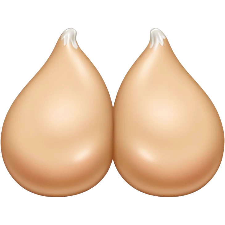 Make me a emoji that a Breast are cover with a cum emoji