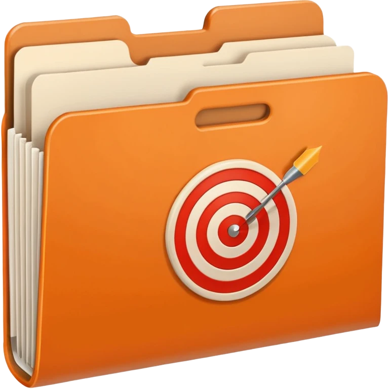 orange file folder with target on the cover emoji