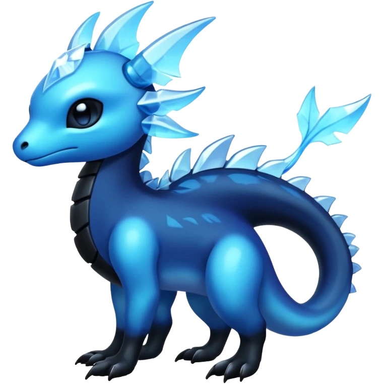 Shiny Dark Edgy  Inteleon-Aurorus-Fakémon-hybrid-creature (full body)  emoji