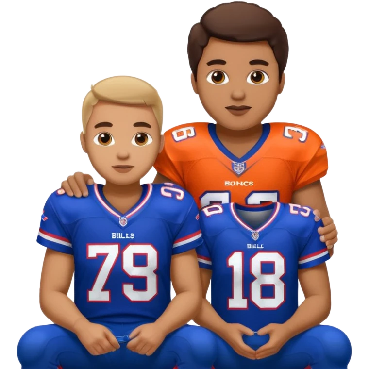 Denver bronco sitting on buffalo bill emoji