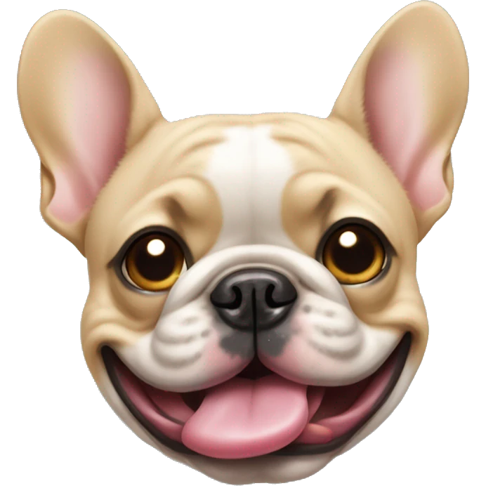 Frenchie sticking tongue out emoji