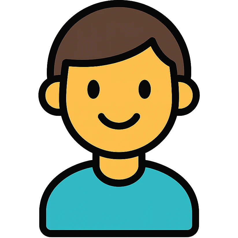 color outline icon of a friend with smiling face emoji