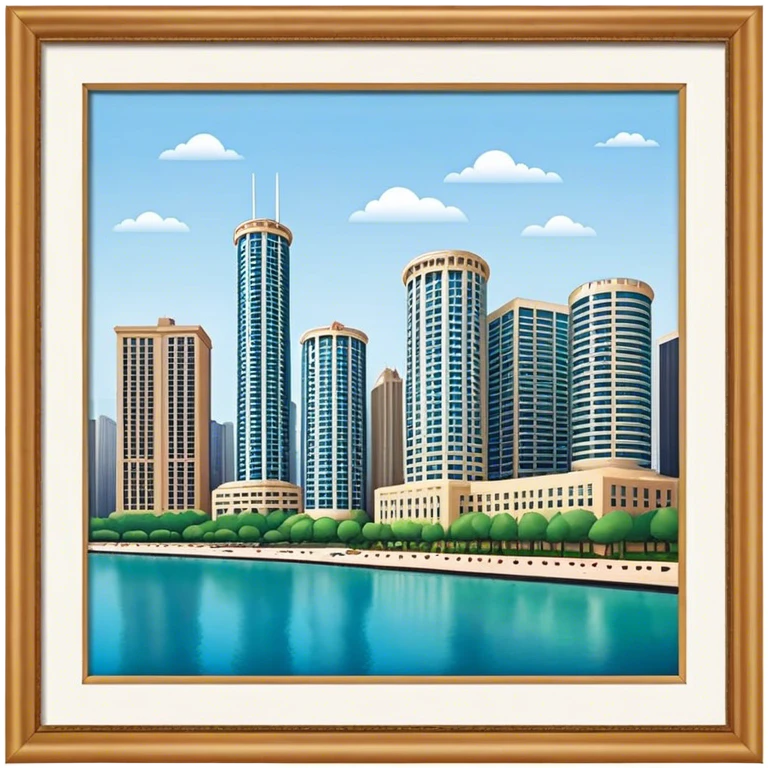 Chicago Marina City buildings emoji