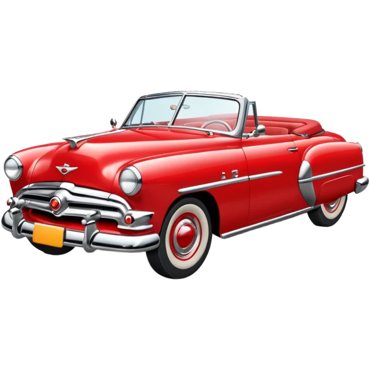 1950s convertible illustration emoji