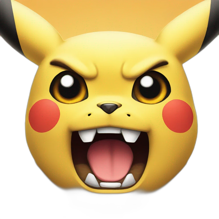 Pikachu Very angry emoji