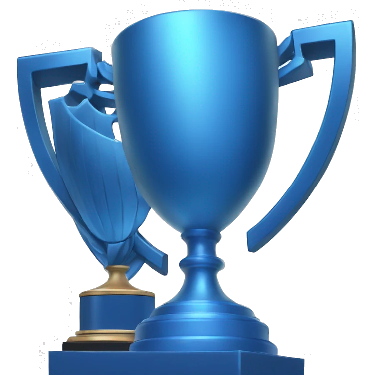 front blue trophy emoji