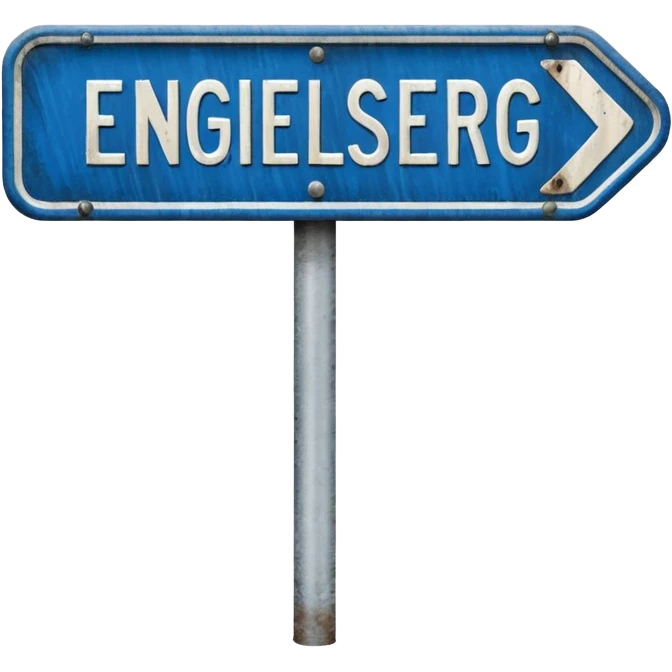 a street sign with Engelsberg emoji