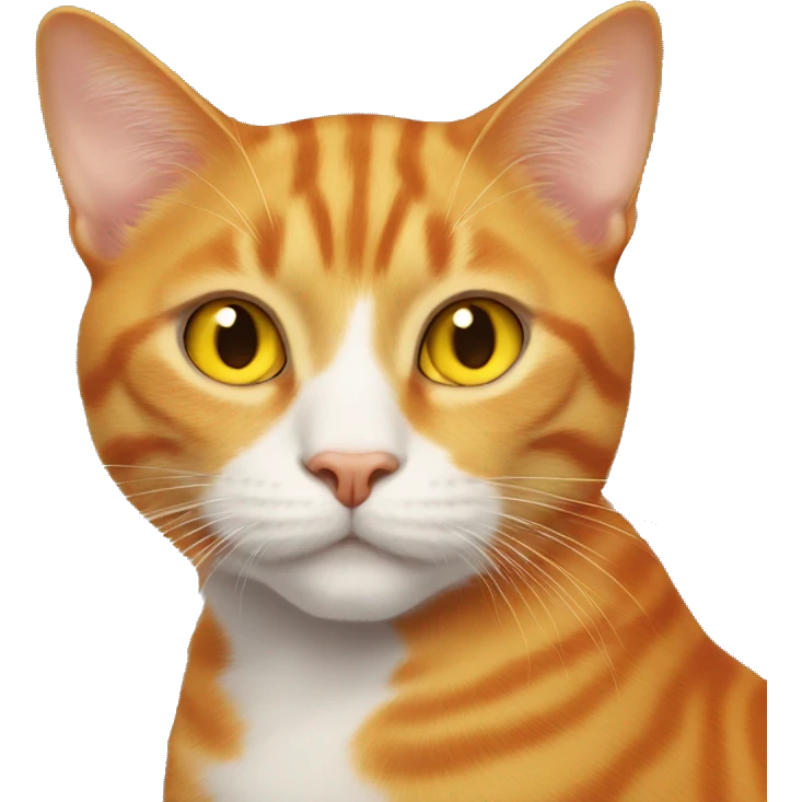 orange cat with yellow eyes emoji