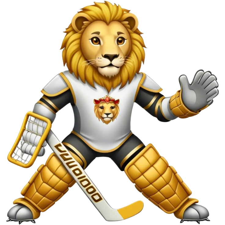 Lion as goalie emoji