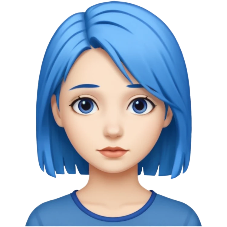 woman with blue hair emoji