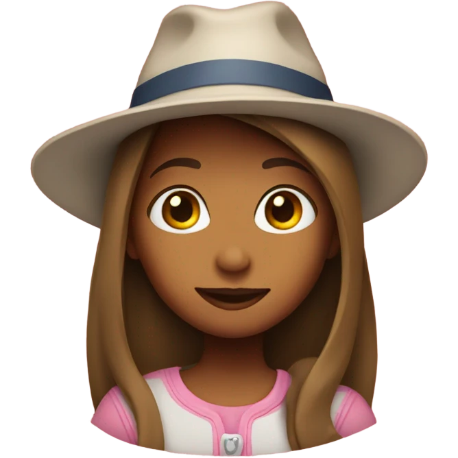A girl with a heart with hat  emoji
