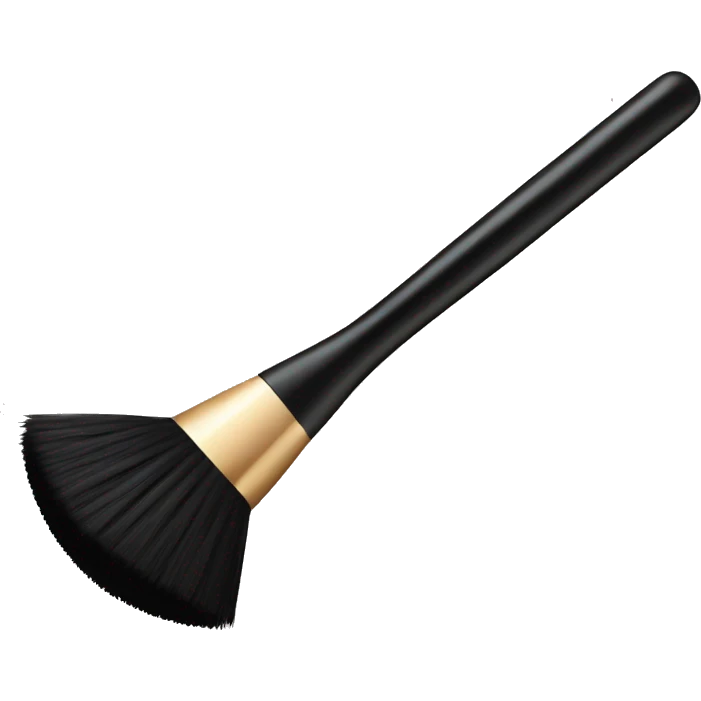 Black makeup brush emoji
