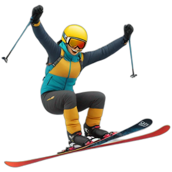 Skier fait un salto emoji