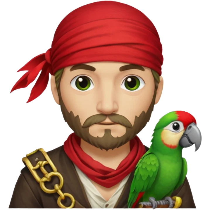 pirate and parrot emoji