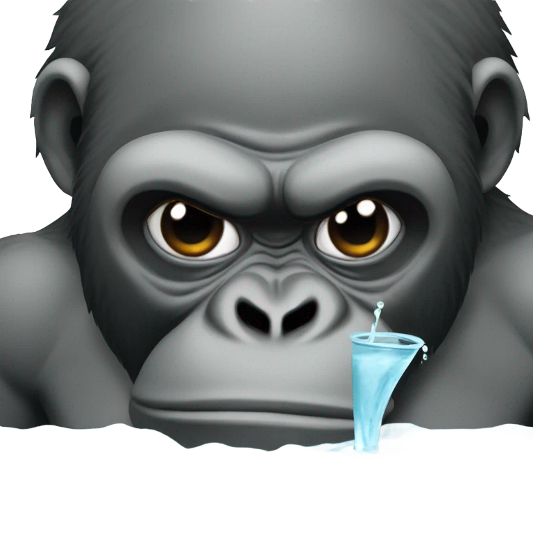 Gorilla drinking  emoji