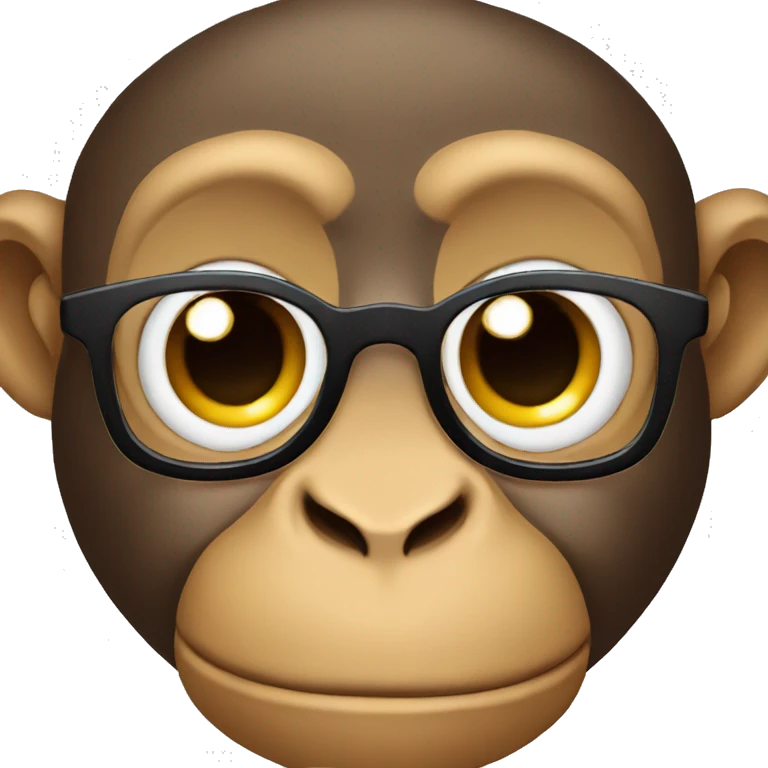 monkey with glassess emoji