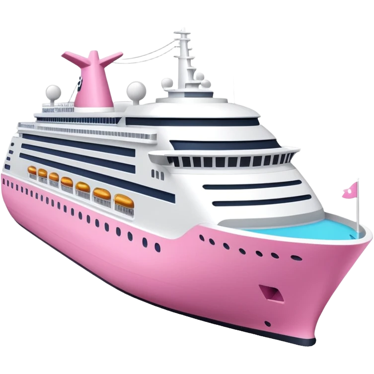 pink cruise ship emoji