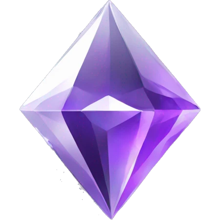 black and white diamond mixed, with a purple aura emoji