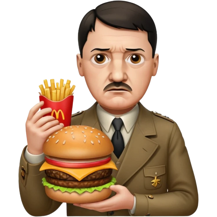 adolf hitler holding a big mac emoji