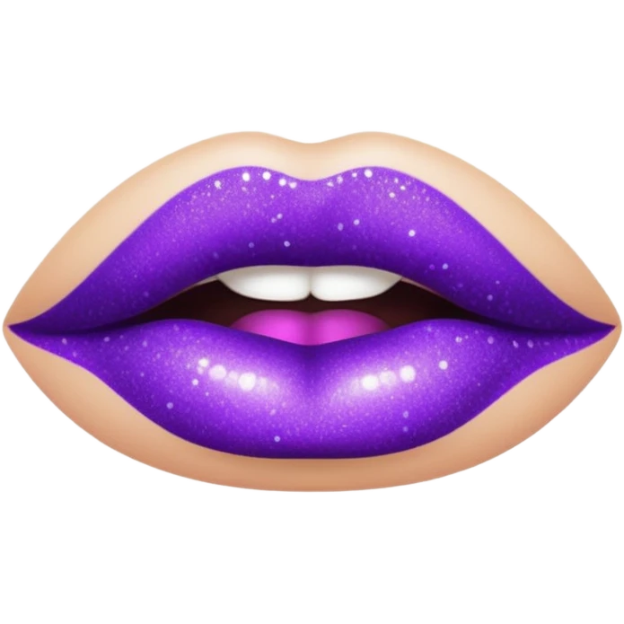 glitter purple lipstick emoji