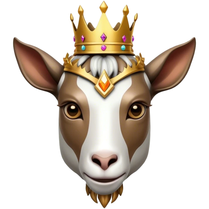 Robotic Goat w/ a kings crown on emoji