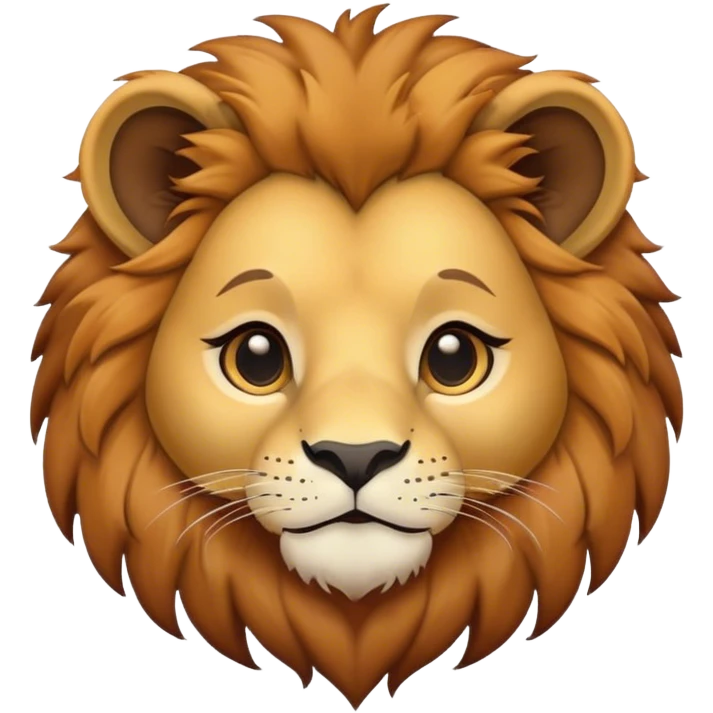 Cute lion emoji
