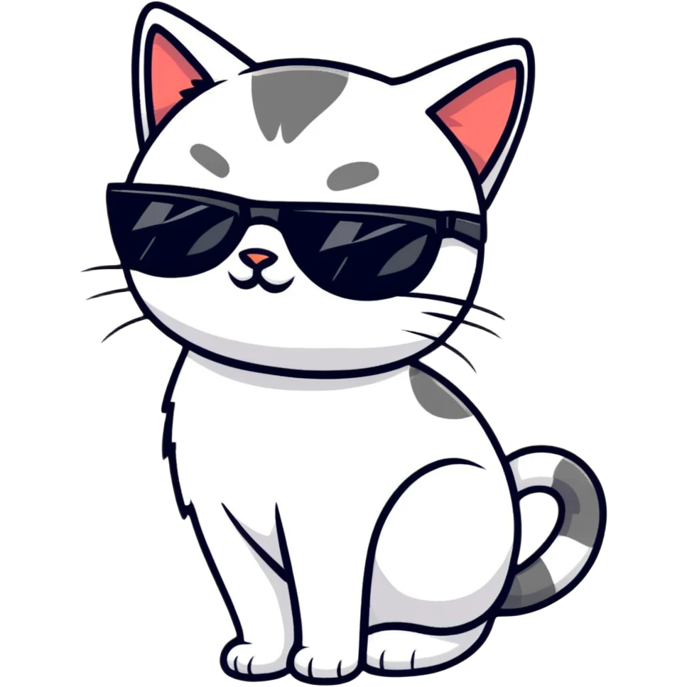 Cat with sunglasses emoji