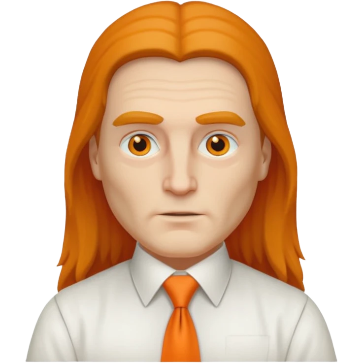leonardo davinci in white shirt, orange tie emoji