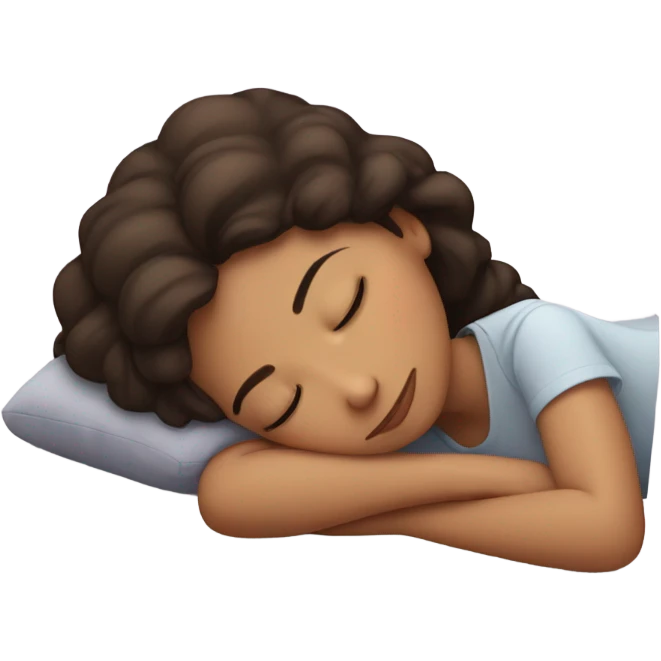 Brunette girl sleeping emoji