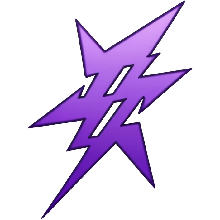 emo lightning bolt with dark colors emoji