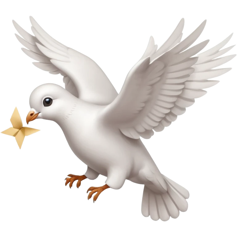 a dove flies with a letter in its paws emoji