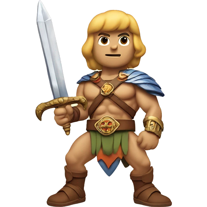 Heman from masters of the universe holding his sword emoji