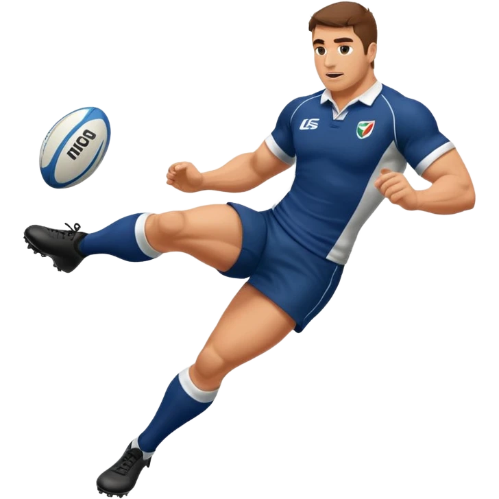 Rugby player Kickoff the ball  emoji