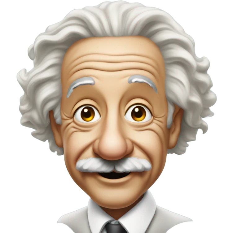 photorealistic einstein smile emoji