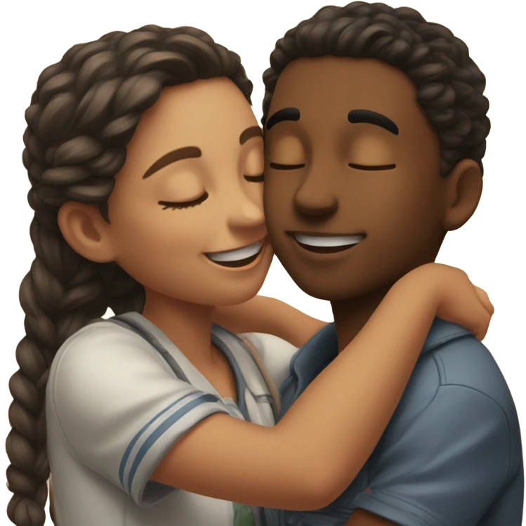 Boy kissing girl emoji