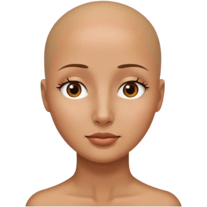 sugeneruok moters galva be akiu ir burnos be noses ir plauku emoji