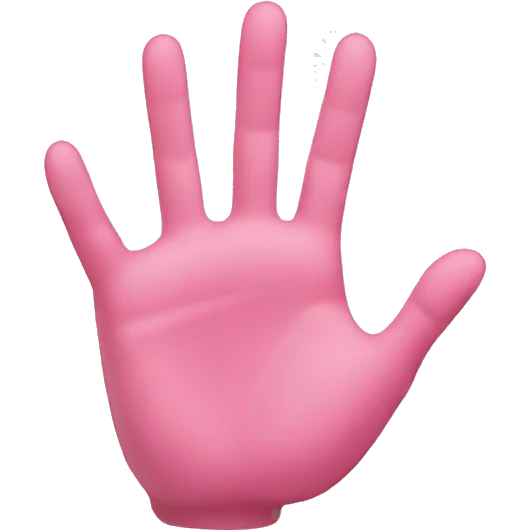 Pink hand emoji