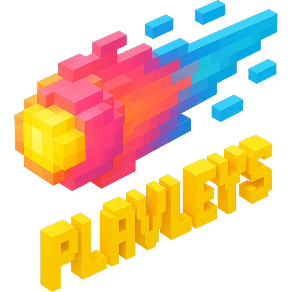 светящиеся комета с надписью "PLAVLEYS", no background emoji