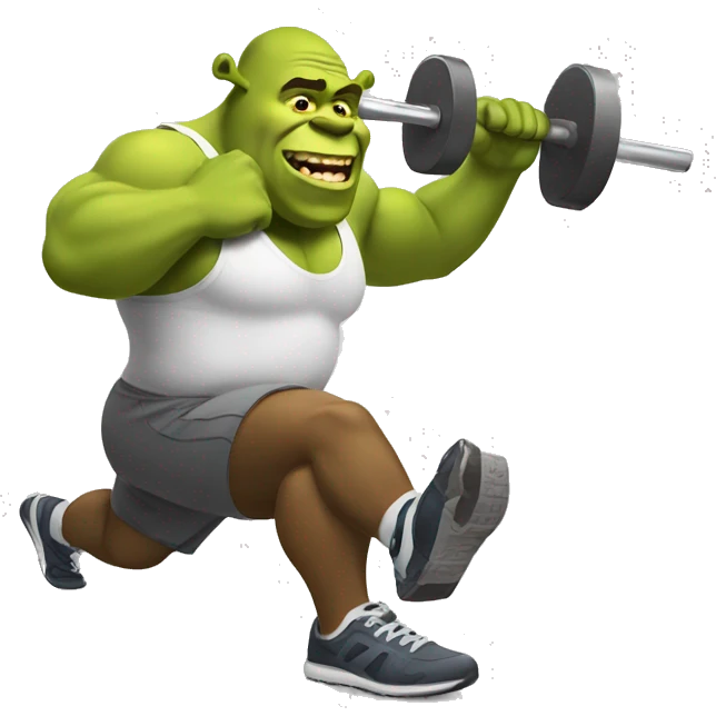 Shrek working out emoji