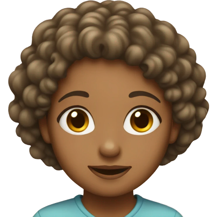 Girl with curly hair  emoji