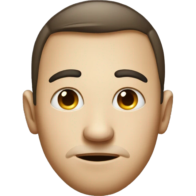 person making a side eye face kinda like the moon face emoji  emoji