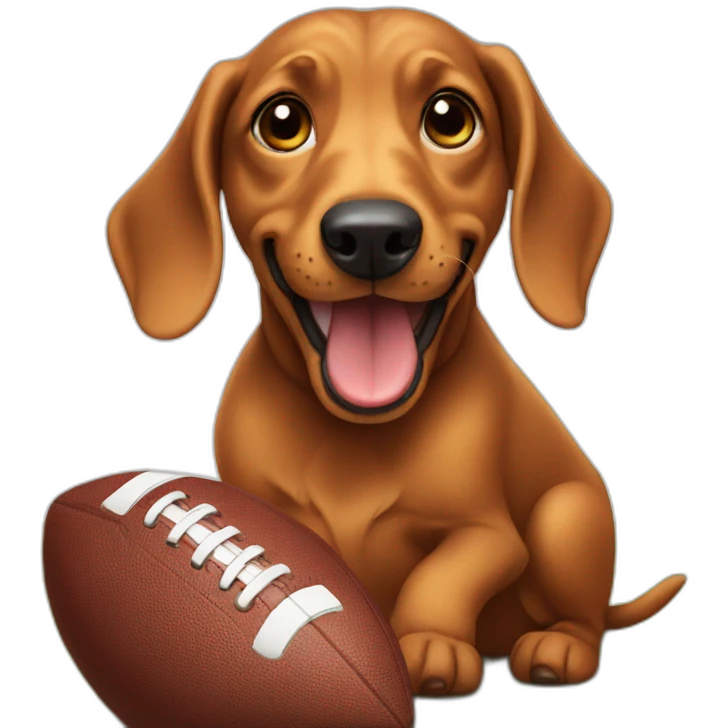 teckel playing football emoji